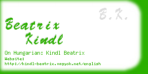 beatrix kindl business card